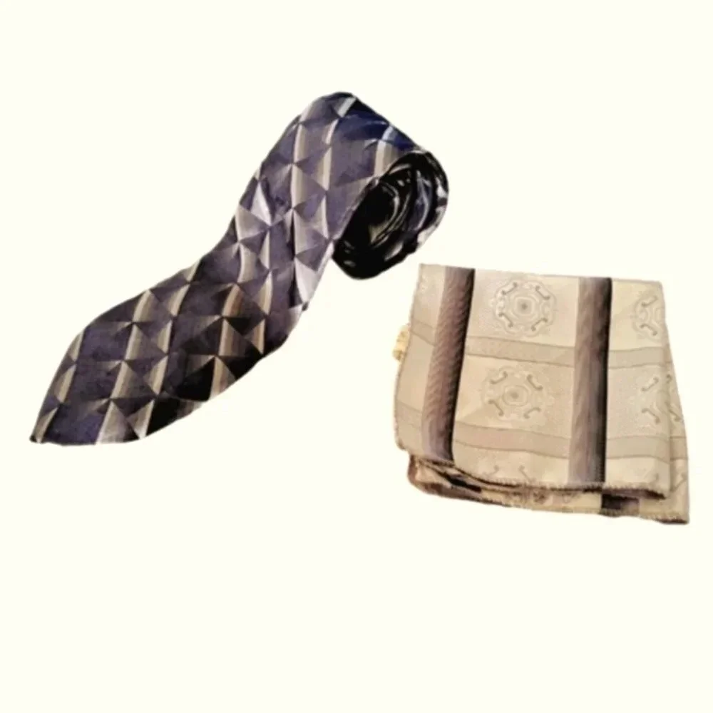 Men's Necktie Handkerchief Set by Stafford Executive